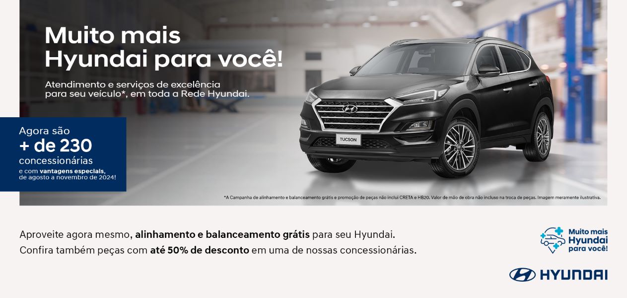 Hyundai anuncia campanha de peças e serviços com descontos e inspeção veicular gratuita